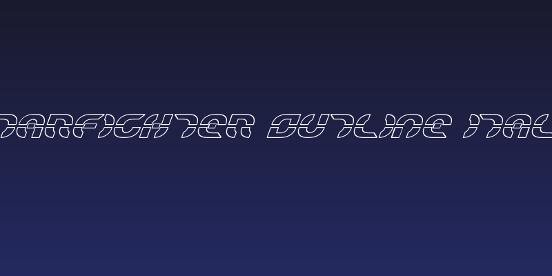 Starfighter Outline Italic Social Header