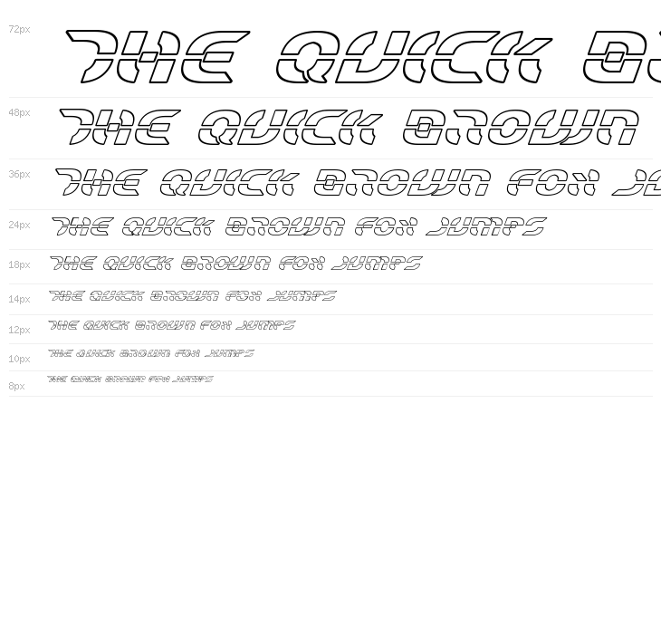 Starfighter Outline Italic Waterfall