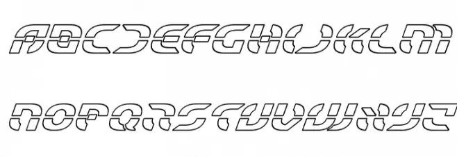 Starfighter Outline Italic Шрифта строчной