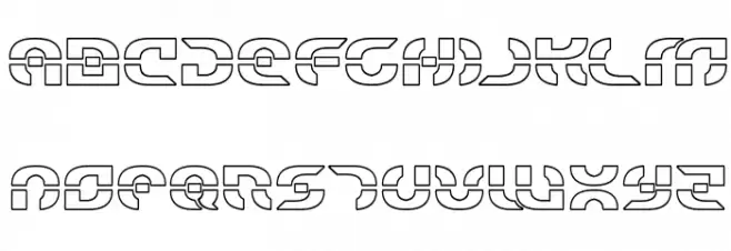 Starfighter Outline Fonte MAIÚSCULAS