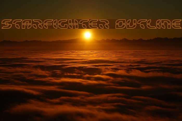 Starfighter Outline Font examples
