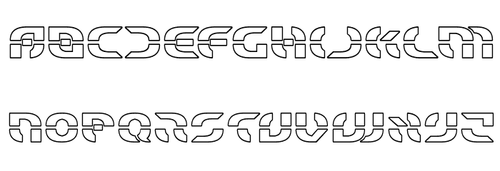 Starfighter Outline Font LOWERCASE