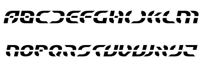 Starfighter Semi-Italic Font LOWERCASE