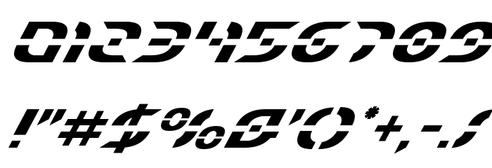 Starfighter Super-Italic Font OTHER CHARS