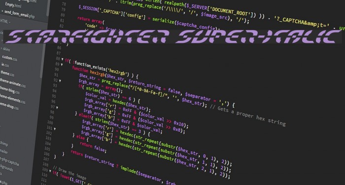 Starfighter Super-Italic Font examples