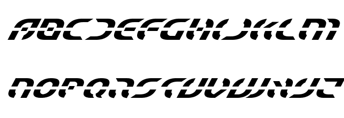 Starfighter Super-Italic Font LOWERCASE
