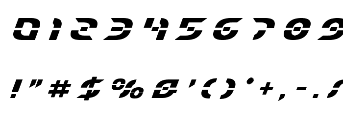 Starfighter Title Bold Italic フォント その他の文字