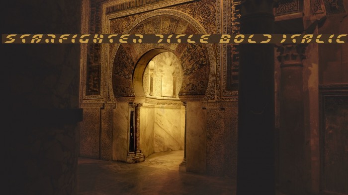 Starfighter Title Bold Italic フォント examples