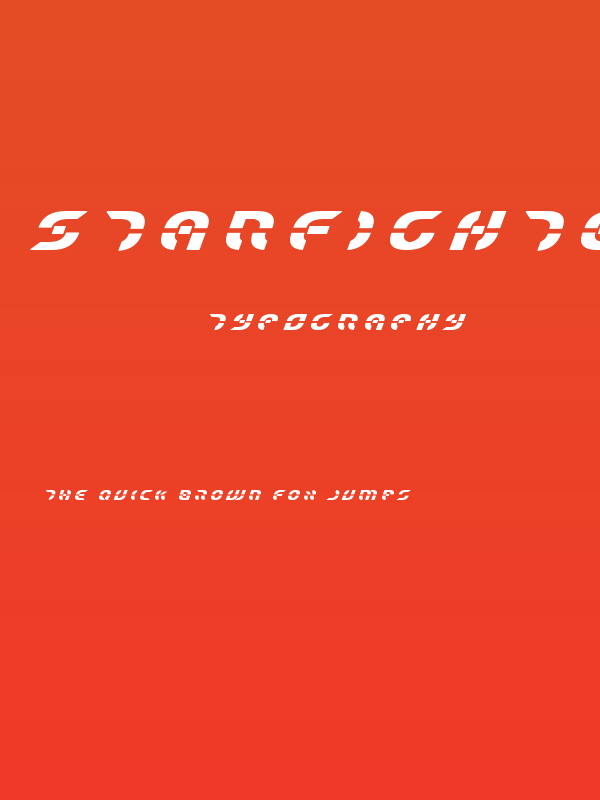 Starfighter Title Bold Italic Poster