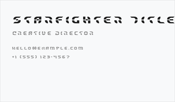 Starfighter Title Bold Business Card
