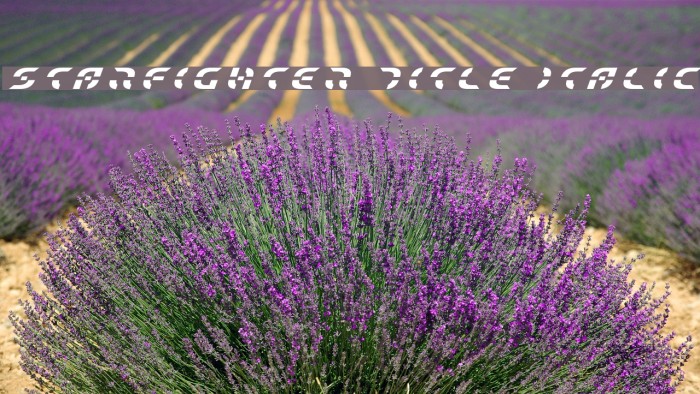 Starfighter Title Italic Example 1