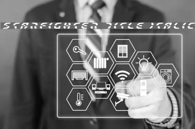 Starfighter Title Italic Font examples