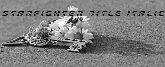 Starfighter Title Italic Font examples