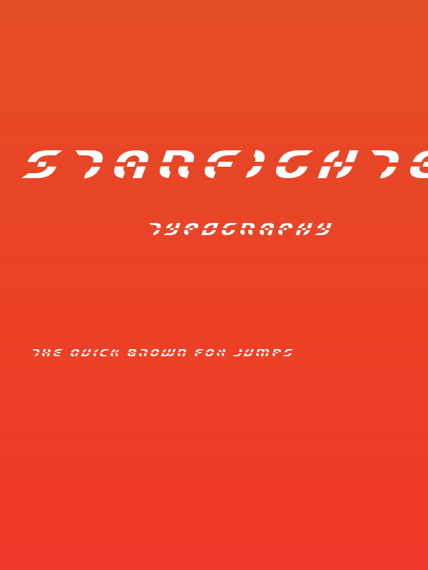 Starfighter Title Italic Poster