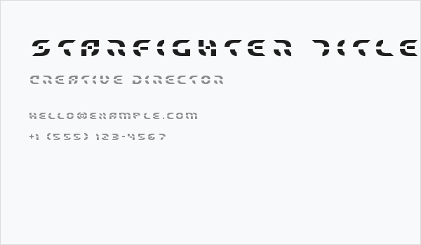 Starfighter Title Business Card