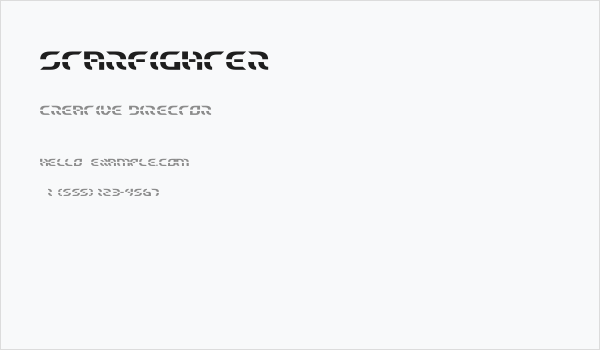 Starfighter Business Card