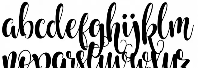 Starfish Schriftart Kleinbuchstaben