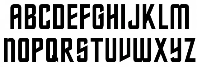 Starfleet Normal Caratteri MAIUSCOLE