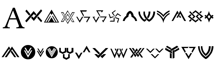 Stargate Font LOWERCASE