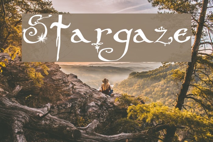 Stargaze Font examples