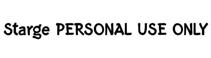Starge PERSONAL USE ONLY  Fuentes Gratis Descargar