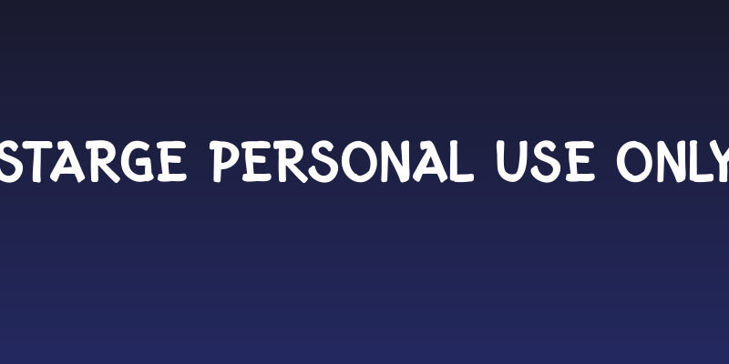 Starge PERSONAL USE ONLY Social Header