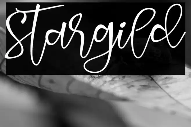 Stargild Font examples