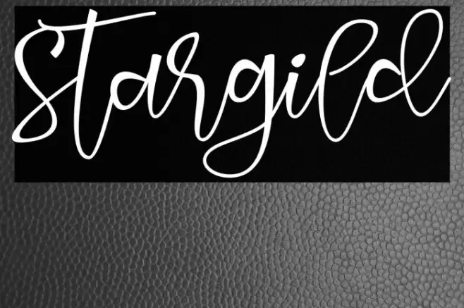 Stargild Font examples