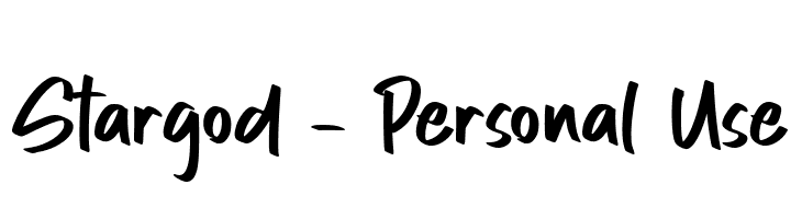 Stargod - Personal Use  免费字体下载