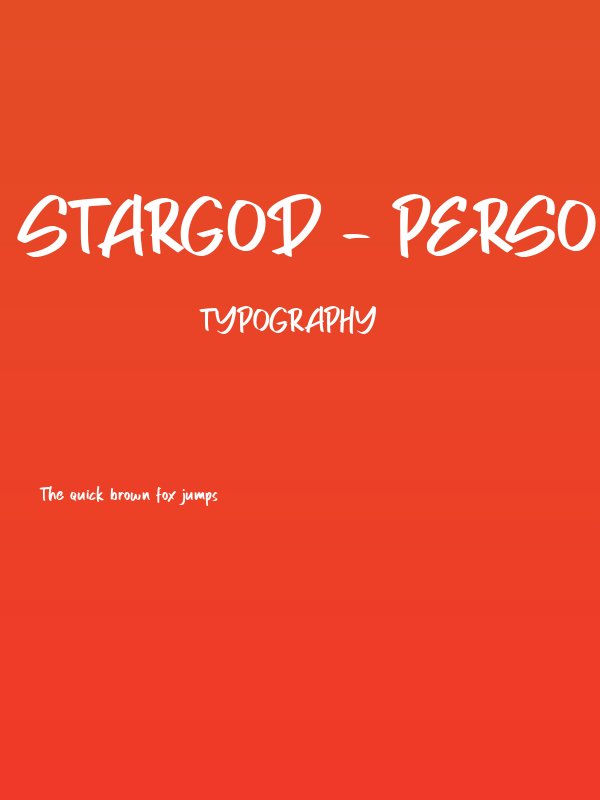 Stargod - Personal Use Poster
