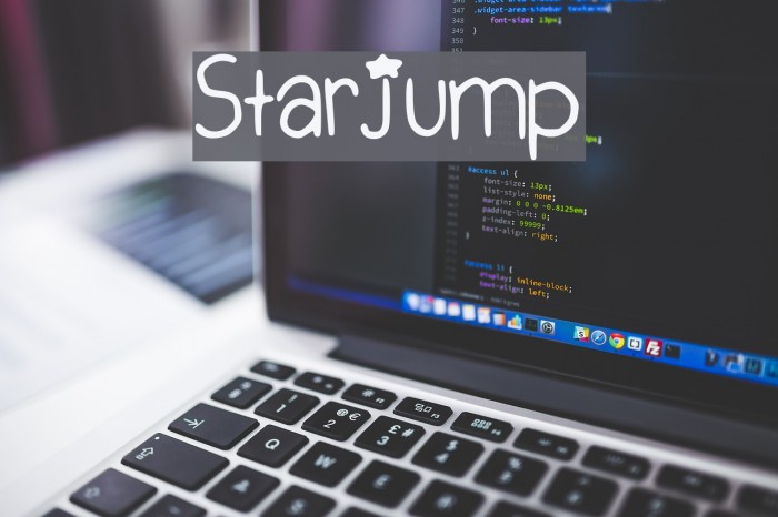 Starjump Font examples
