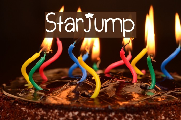 Starjump Font examples