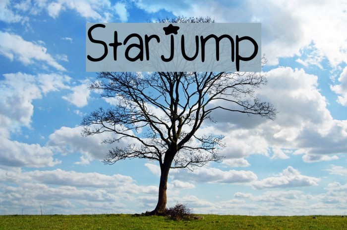 Starjump Font examples