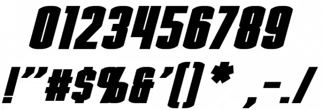 Stark Bold Italic Font OTHER CHARS