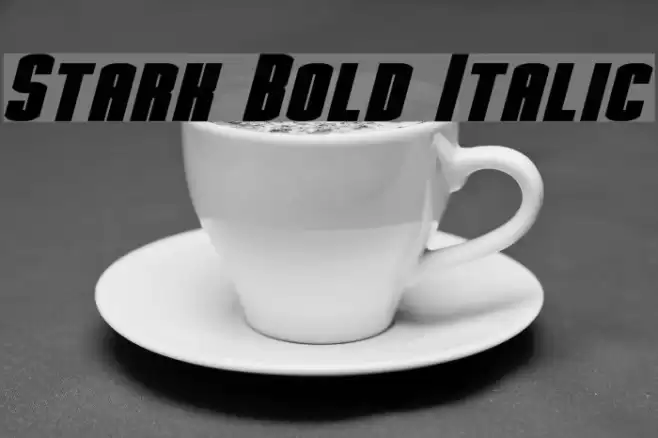 Stark Bold Italic Font examples