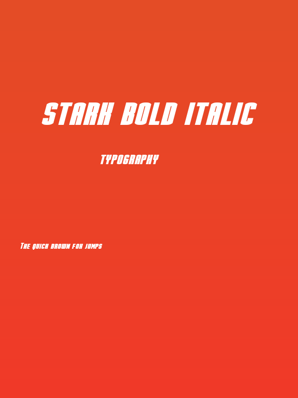 Stark Bold Italic Poster