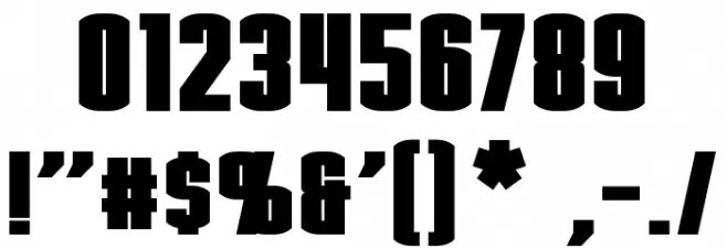 Stark Bold Font OTHER CHARS