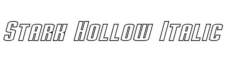 Stark Hollow Italic Font