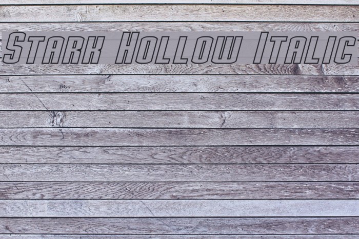 Stark Hollow Italic Font examples