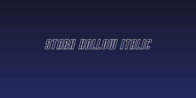 Stark Hollow Italic Social Header