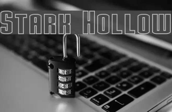 Stark Hollow Font examples