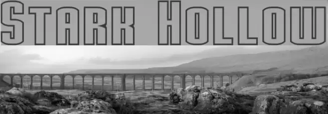 Stark Hollow Font examples