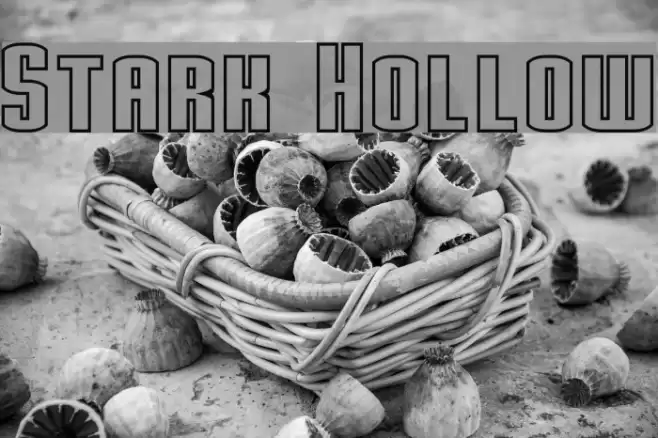 Stark Hollow Font examples