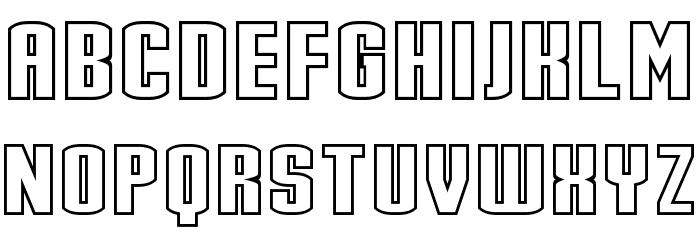 Stark Hollow Font LOWERCASE