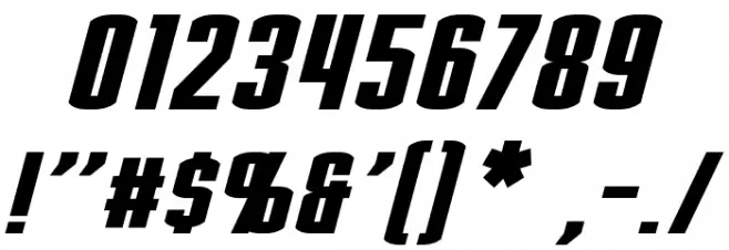 Stark Italic Font OTHER CHARS