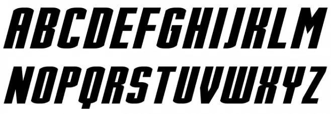 Stark Italic Schriftart Groß