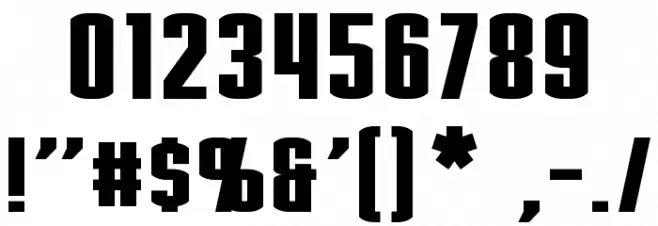 Stark Font OTHER CHARS