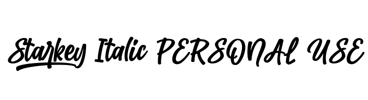 Starkey Italic PERSONAL USE  Frei Schriftart Herunterladen