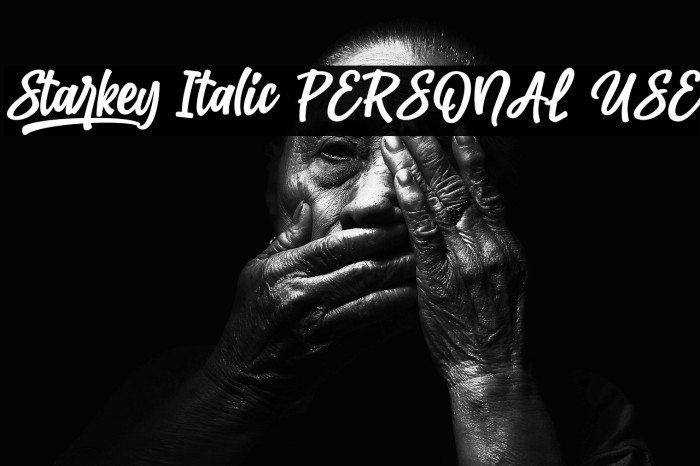 Starkey Italic PERSONAL USE Example 3