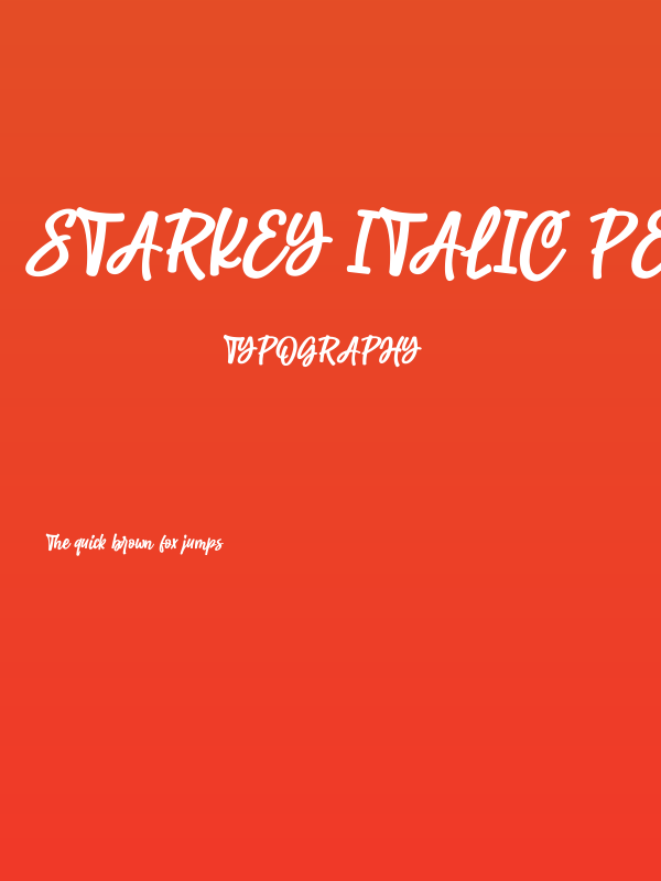 Starkey Italic PERSONAL USE Poster